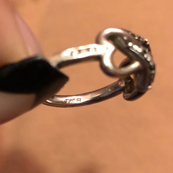 Kay Jewelers black & white Diamond heart ring - Picture 5 of 8